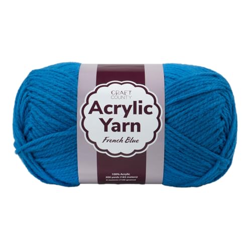 Craft County Medium 4 Acrylgarn – 200 Meter super lebendiges Garn für Decken, Schals, Hüte und mehr Craft County Medium 4 Acrylgarn – 200 Meter super lebendiges Garn für Decken, Schals, Hüte und mehr von Craft County
