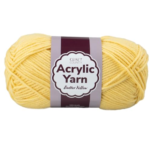 Craft County Medium 4 Acrylgarn – 200 Meter super lebendiges Garn für Decken, Schals, Hüte und mehr Craft County Medium 4 Acrylgarn – 200 Meter super lebendiges Garn für Decken, Schals, Hüte und mehr von Craft County