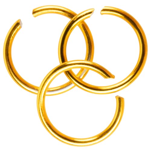 Craft County Metall-Binderinge – Verbindungsschlaufen für Ketten und Schmuck (Gold, 8 mm, 100 Stück) von Craft County