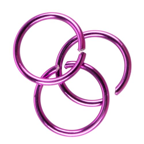 Craft County Metall-Binderinge – Verbindungsschlaufen für Ketten und Schmuck (Violett, 10 mm, 100 Stück) von Craft County