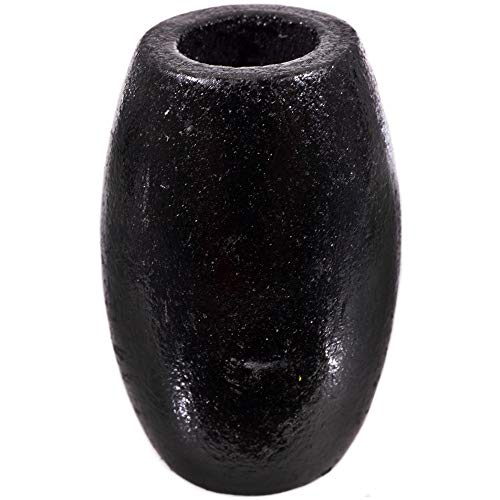 Ovale Holzperlen – Schwarz – 6 Stück – 32 mm x 22 mm Größe – 10 mm Loch – Makramee-Perlen von Craft County