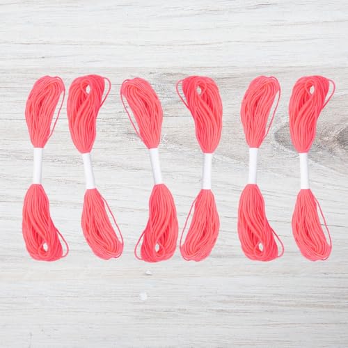 Sticktwist Pack - 6 Knäuel, je 8,7 Meter - Fluoreszierendes rosa Stickgarn für Handarbeiten, DIY-Armbänder, Basteln, Weben Sticktwist Pack - 6 Knäuel, je 8,7 Meter - Fluoreszierendes rosa Stickgarn für Handarbeiten, DIY-Armbänder, Basteln, Weben von Craft County