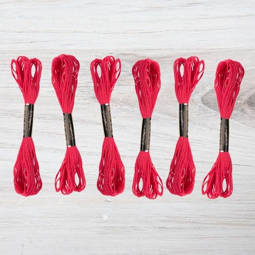 Sticktwist Pack - 6 Knäuel, je 8,7 Meter - Rose Red Sticktwist für Handarbeiten, DIY Armbänder, Basteln, Weben Sticktwist Pack - 6 Knäuel, je 8,7 Meter - Rose Red Sticktwist für Handarbeiten, DIY Armbänder, Basteln, Weben von Craft County