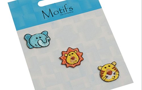 Löwe, Tiger und Elefant, zum Aufbügeln oder Aufnähen Löwe, Tiger und Elefant, zum Aufbügeln oder Aufnähen von Craft Factory