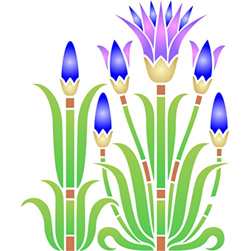 Lotus-Bordür-Schablone, 12,7 x 15,2 cm, klassisches ägyptisches Blumensymbol Lotus-Bordür-Schablone, 12,7 x 15,2 cm, klassisches ägyptisches Blumensymbol von Craft Kreatively