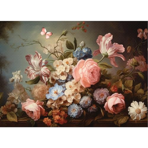 Rosa Blumenstrauß, Reispapier, 29,2 x 40,6 cm, Maulbeerpapier für Decoupage, Möbeldruck, Basteln, 1 Stück Rosa Blumenstrauß, Reispapier, 29,2 x 40,6 cm, Maulbeerpapier für Decoupage, Möbeldruck, Basteln, 1 Stück von Craft Kreatively
