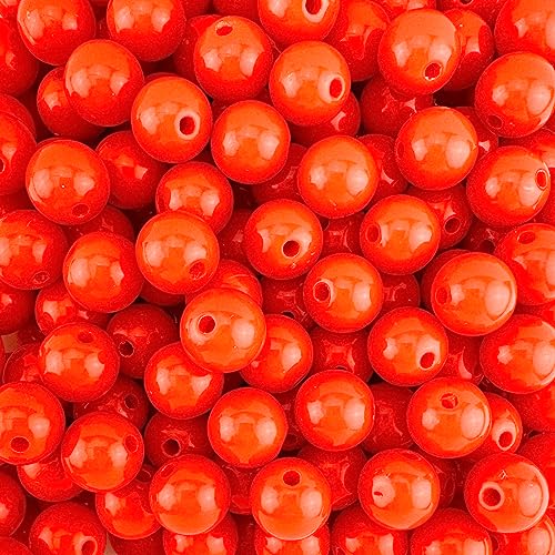 250 runde rote Acrylperlen, 12 mm Durchmesser mit 2 mm Loch 250 runde rote Acrylperlen, 12 mm Durchmesser mit 2 mm Loch von Craft Making Shop