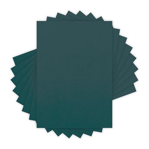 Craft Perfect Klassischer Karton, blaugrün, A4-Größe, 216 g/m², gewebt, strukturiertes Papier, 50 Blatt von Craft Perfect