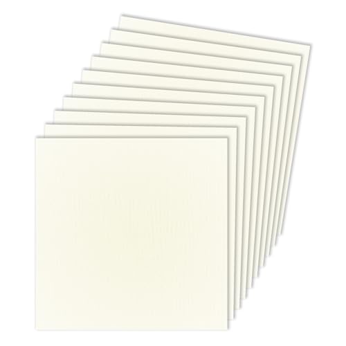 Craft Perfect Klassischer Karton, gewebt, strukturiert, 30,5 x 30,5 cm, 216 g/m², Elfenbeinweiß, 25 Blatt von Craft Perfect