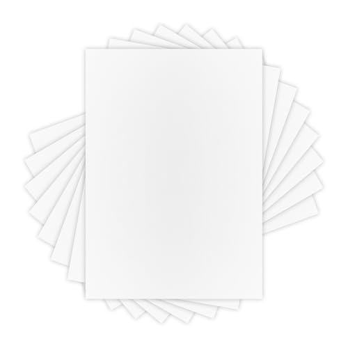 Craft Perfect Klassischer Karton, hellweiß, gewebt, strukturiert, A4, 216 g/m², 50 Blatt von Craft Perfect