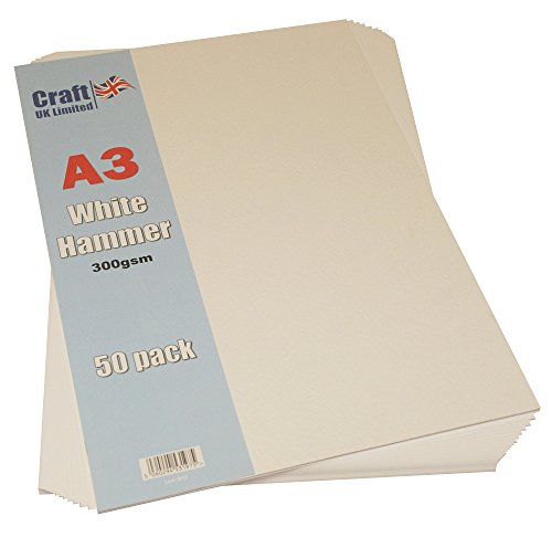 Craft UK 2012 A3 300 g, Karte – Weiß (50 Stück Blatt) von Craft UK Limited