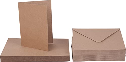 XXL-Kartenset 50 Doppelkarten Kraftpapier mit 50 Umschlägen Klappkarten A6 XXL-Kartenset 50 Doppelkarten Kraftpapier mit 50 Umschlägen Klappkarten A6 von QIUQIU