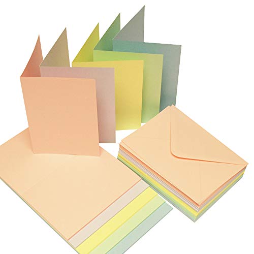 Craft UK 2307 5X7 verschiedene Pastellkarten und Umschläge, 40 Stück Craft UK 2307 5X7 verschiedene Pastellkarten und Umschläge, 40 Stück von Craft UK