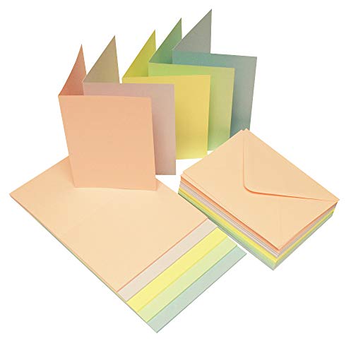 Craft UK 2366 C7 Pastell Karten & Umschläge 50 Stück von Craft UK
