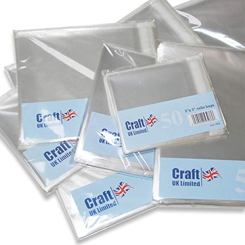 Craft UK DL-Polybeutel, 50 Stück, Synthetisches, durchsichtig, 11.4 x 25 x 0.1 cm von Craft UK Limited