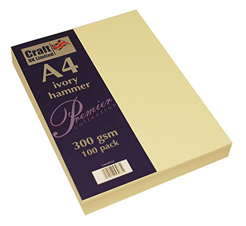 Craft UK W122 Karton, A4, gehämmert, elfenbeinfarben, 100 Blatt. Craft UK W122 Karton, A4, gehämmert, elfenbeinfarben, 100 Blatt. von Craft UK