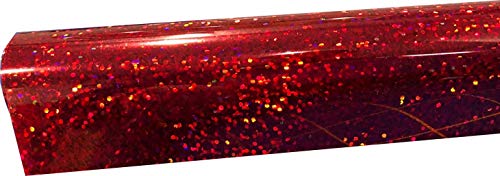 Siser Hologramm-Wärmetransferrolle, 152 cm, 50,8 x 152,4 cm, holografisches HTV, Rot von Craft Vinyl Supplies