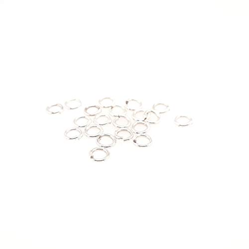 20 runde offene Binderinge aus Argentium-Silber, 5,5 mm Außendurchmesser, 3,5 mm Innendurchmesser, 18 Gauge CRAFT WIRE 20 runde offene Binderinge aus Argentium-Silber, 5,5 mm Außendurchmesser, 3,5 mm Innendurchmesser, 18 Gauge CRAFT WIRE von Craft Wire