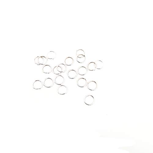 20 runde offene Binderinge aus Argentiumsilber, 4,7 mm Außendurchmesser, 3,5 mm Innendurchmesser, 22 Gauge CRAFT WIRE von Craft Wire
