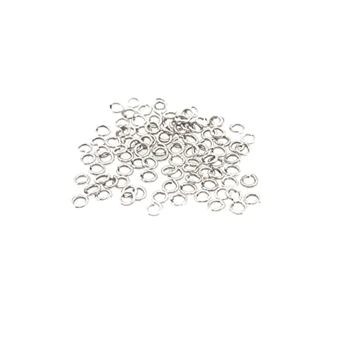 50 runde offene Binderinge aus Argentiumsilber, 3,4 mm Außendurchmesser, 2,4 mm Innendurchmesser, 24 Gauge CRAFT WIRE von Craft Wire