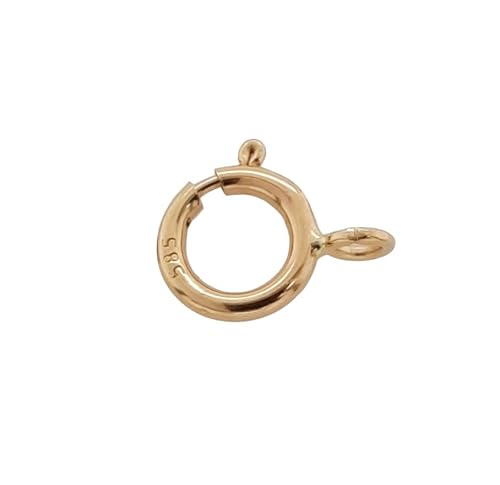 6 mm 14 Karat massives Gelbgold Federring Verschluss offener Ring hergestellt in Italien von CRAFT WIRE 6 mm 14 Karat massives Gelbgold Federring Verschluss offener Ring hergestellt in Italien von CRAFT WIRE von Craft Wire