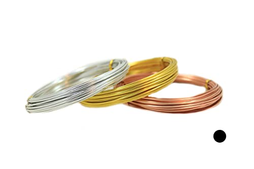 Craft Wire Aluminiumdraht, 0,8 mm (20 Gauge), 3 Farben, Gold, Kupfer, Silber für Schmuck- und Skulpturenherstellung (je 10 m) von Craft Wire