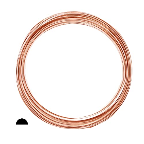 Craft Wire Draht, 16 Gauge, 99,9 % reiner Kupferdraht, halbrund, weich, CDA # 110 - 1,5 m von Craft Wire von Craft Wire