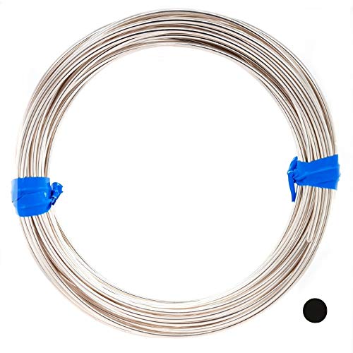 Craft Wire Draht, 18 Gauge, 925 Sterlingsilber, rund, weich, 1,5 m von Craft Wire