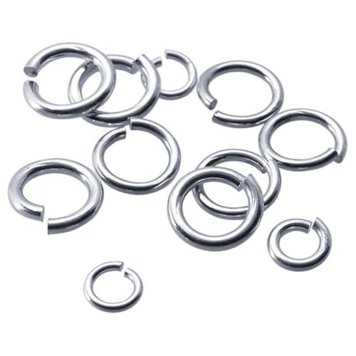 Offene Binderinge aus 935er Argentiumsilber, 16 Gauge, 10,6 mm Außendurchmesser, 8 mm Innendurchmesser, hergestellt in den USA, 20 Stück CRAFT WIRE Offene Binderinge aus 935er Argentiumsilber, 16 Gauge, 10,6 mm Außendurchmesser, 8 mm Innendurchmesser, hergestellt in den USA, 20 Stück CRAFT WIRE von Craft Wire
