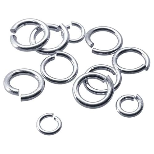 Offene Binderinge aus 935er Argentiumsilber, 16 Gauge, 8 mm Außendurchmesser, 5,5 mm Innendurchmesser, hergestellt in den USA, 20 Stück CRAFT WIRE Offene Binderinge aus 935er Argentiumsilber, 16 Gauge, 8 mm Außendurchmesser, 5,5 mm Innendurchmesser, hergestellt in den USA, 20 Stück CRAFT WIRE von Craft Wire