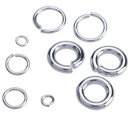 Offene Binderinge aus 935er Argentiumsilber, 20 Gauge, 9,1 mm Außendurchmesser, 7,5 mm Innendurchmesser, hergestellt in den USA, 20 Stück CRAFT WIRE Offene Binderinge aus 935er Argentiumsilber, 20 Gauge, 9,1 mm Außendurchmesser, 7,5 mm Innendurchmesser, hergestellt in den USA, 20 Stück CRAFT WIRE von Craft Wire