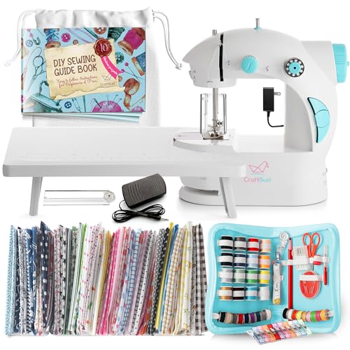 CraftBud CB-SWNGSET Nähmaschinen, Kunststoff, Blau, Premium Set von CraftBud