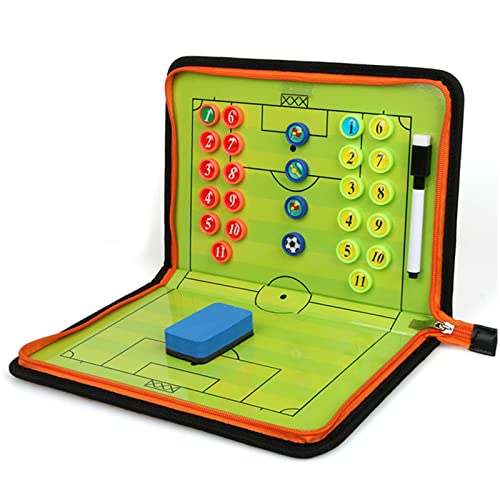 Fußball-Klemmbrett für Trainer, trocken abwischbares Basketballbrett für Trainer, taktisches Brett für Fußball-Trainer, mit trocken abwischbaren Magneten, Markerstift (Fußball) von CraftNestUK