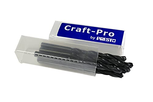 CraftPro By Presto HSS-Bohrer DIN 338, rollgeschmiedet, 10 Stück, 01697 von Presto