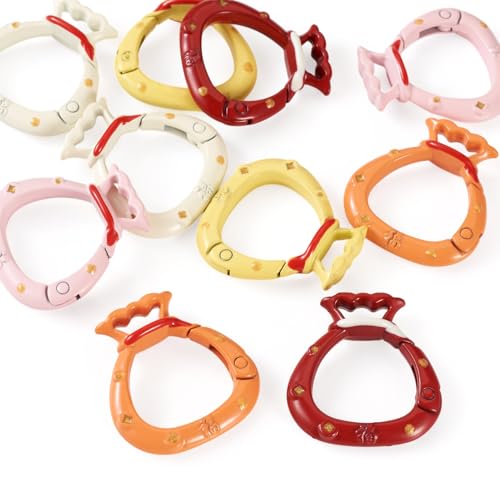 Craftdady 10 Stück Legierung Federtorringe Federringe Schlüsselringe Verschlüsse Geldbörse Ring Clip Trigger Kleine Karabinerhaken Schnallen Verschluss Verbindungsring für Schmuckherstellung 31 x 29 Craftdady 10 Stück Legierung Federtorringe Federringe Schlüsselringe Verschlüsse Geldbörse Ring Clip Trigger Kleine Karabinerhaken Schnallen Verschluss Verbindungsring für Schmuckherstellung 31 x 29 von Craftdady