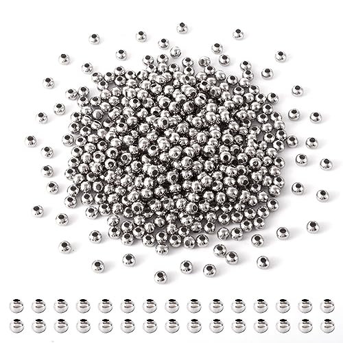 Craftdady 100 Stück 6 mm 304 Edelstahl Metall Spacer Perlen Runde Rondelle Bulk Perlen für Armband Halskette Schmuckherstellung Ohrringe Basteln Loch: 2 mm Craftdady 100 Stück 6 mm 304 Edelstahl Metall Spacer Perlen Runde Rondelle Bulk Perlen für Armband Halskette Schmuckherstellung Ohrringe Basteln Loch: 2 mm von Craftdady