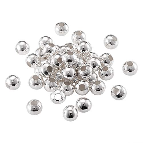 Craftdady Abstandshalter, versilbertes Metall, rund, 10 mm, winzige, glatte Rondelle, lose Perlen, Charms für Schmuckherstellung, 4 mm großes Loch, 100 Stück Craftdady Abstandshalter, versilbertes Metall, rund, 10 mm, winzige, glatte Rondelle, lose Perlen, Charms für Schmuckherstellung, 4 mm großes Loch, 100 Stück von Craftdady