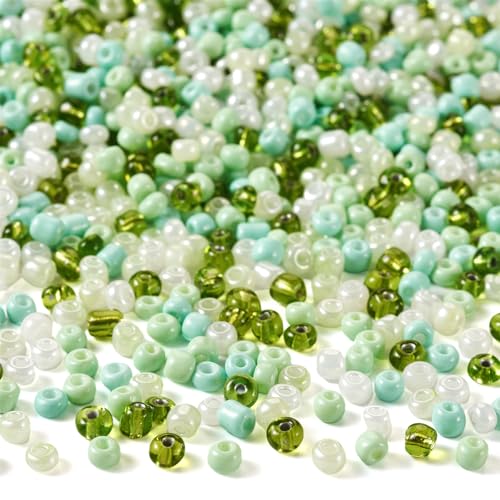 Craftdady 100 g grüne Glas-Rocailles, 4 mm, 6/0, Pony, tschechische Glasperlen, Abstandhalter, schwarz, gemischt, für Bastelarbeiten, Federperlen, Armbänder, Halsketten, Schmuckherstellung Craftdady 100 g grüne Glas-Rocailles, 4 mm, 6/0, Pony, tschechische Glasperlen, Abstandhalter, schwarz, gemischt, für Bastelarbeiten, Federperlen, Armbänder, Halsketten, Schmuckherstellung von Craftdady