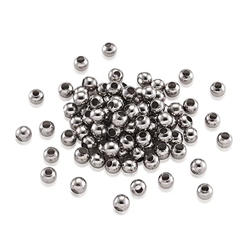 Craftdady 1000 Stück 4 mm Metall-Abstandsperlen aus 304 Edelstahl, runde Perlen für Armbänder, Halsketten, Schmuckherstellung, Basteln mit 1,5 mm Loch Craftdady 1000 Stück 4 mm Metall-Abstandsperlen aus 304 Edelstahl, runde Perlen für Armbänder, Halsketten, Schmuckherstellung, Basteln mit 1,5 mm Loch von Craftdady