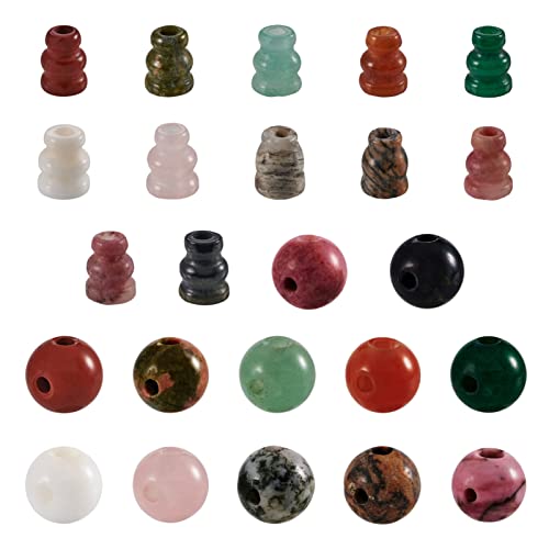 Craftdady 12 Sets 3-Loch-Guru-Perlen Güteklasse A natürlicher Edelstein Mala buddhistische Schmuckherstellung T-gebohrte Perlen Stein Kristall Loch: 2~3 mm Craftdady 12 Sets 3-Loch-Guru-Perlen Güteklasse A natürlicher Edelstein Mala buddhistische Schmuckherstellung T-gebohrte Perlen Stein Kristall Loch: 2~3 mm von Craftdady