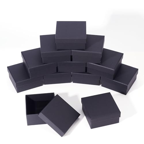 Craftdady 12 schwarze Geschenkboxen, quadratisch, Pappschachtel mit Schwamm, Schmuck-Aufbewahrungsboxen für Ringe, Armreifen, Armbänder, Ohrringe, Halsketten, Display Craftdady 12 schwarze Geschenkboxen, quadratisch, Pappschachtel mit Schwamm, Schmuck-Aufbewahrungsboxen für Ringe, Armreifen, Armbänder, Ohrringe, Halsketten, Display von Craftdady