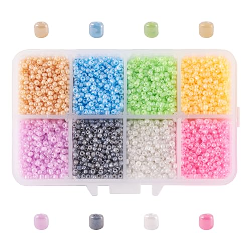 Craftdady 12500 Stück 12/0 Glas-Rocailles, 2 mm, rund, lose Abstandshalter, gemischte Farben, für Bastelarbeiten, Schmuckherstellung Craftdady 12500 Stück 12/0 Glas-Rocailles, 2 mm, rund, lose Abstandshalter, gemischte Farben, für Bastelarbeiten, Schmuckherstellung von Craftdady