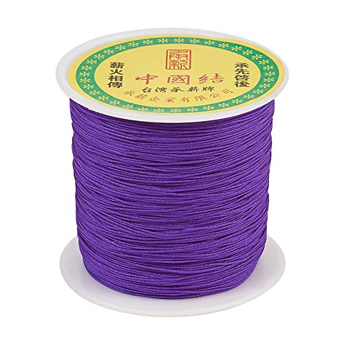 Craftdady 137 m lange Nylonschnur, geflochtenes Perlenfaden, chinesisches Knoten, Makramee-Seil, Schnur für DIY-Armbänder, Halsketten, Schmuckherstellung, Dunkelviolett Craftdady 137 m lange Nylonschnur, geflochtenes Perlenfaden, chinesisches Knoten, Makramee-Seil, Schnur für DIY-Armbänder, Halsketten, Schmuckherstellung, Dunkelviolett von Craftdady