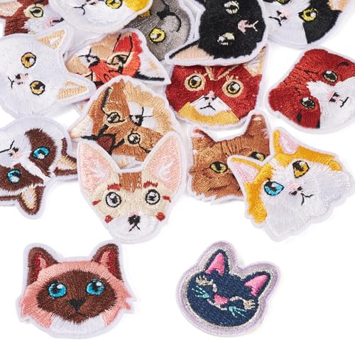 Craftdady 15 Stück Aufnäher mit Katzenmotiv, bestickt, zum Aufbügeln oder Aufnähen, für Kleidung, Jacken, Rucksäcke, niedliche Katze, Tiere, Reparaturflicken für Taschen, Hüte, Schuhe, 31,5–43 mm Craftdady 15 Stück Aufnäher mit Katzenmotiv, bestickt, zum Aufbügeln oder Aufnähen, für Kleidung, Jacken, Rucksäcke, niedliche Katze, Tiere, Reparaturflicken für Taschen, Hüte, Schuhe, 31,5–43 mm von Craftdady