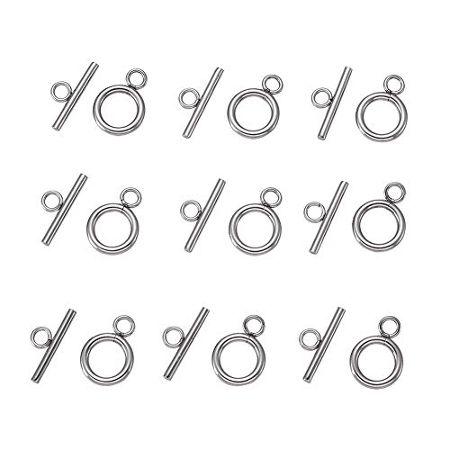 Craftdady 20 Sets Edelstahl Runde Knebelverschlüsse Haken Ring Knebelverschlüsse für Handwerk Armband Schmuck Herstellung Craftdady 20 Sets Edelstahl Runde Knebelverschlüsse Haken Ring Knebelverschlüsse für Handwerk Armband Schmuck Herstellung von Craftdady