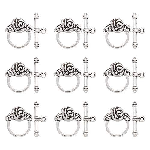 Craftdady 20 Sets Rosen Runde Knebelverschlüsse Antik Silber Knebel Schmuck Verschluss Halskette Catch für Bastelarbeiten Armbänder Schmuckherstellung Craftdady 20 Sets Rosen Runde Knebelverschlüsse Antik Silber Knebel Schmuck Verschluss Halskette Catch für Bastelarbeiten Armbänder Schmuckherstellung von Craftdady