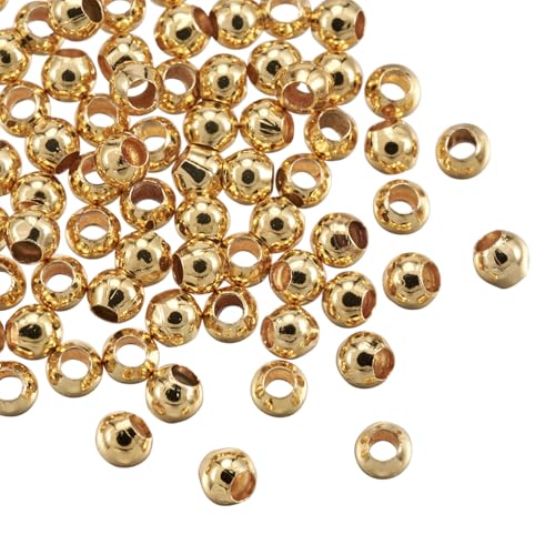 Craftdady 200 Stück 2 mm goldene Abstandshalter, 18 Karat vergoldet, winzige, runde Messing-Abstandshalter, Mini-Perlen-Abstandshalter für Schmuckherstellung, Armband, Ohrringe, 200 Stück Craftdady 200 Stück 2 mm goldene Abstandshalter, 18 Karat vergoldet, winzige, runde Messing-Abstandshalter, Mini-Perlen-Abstandshalter für Schmuckherstellung, Armband, Ohrringe, 200 Stück von Craftdady