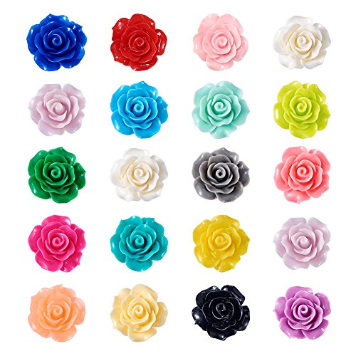 Craftdady 200 Stück Harz-Rosenblüten mit flacher Rückseite, Cabochons, 20 mm, bunt, Blumendekor, Schleim-Perlen für Hochzeit, Party, Zuhause, Basteln, Dekoration, Sammelalben Craftdady 200 Stück Harz-Rosenblüten mit flacher Rückseite, Cabochons, 20 mm, bunt, Blumendekor, Schleim-Perlen für Hochzeit, Party, Zuhause, Basteln, Dekoration, Sammelalben von Craftdady