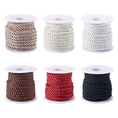 Craftdady 24 m geflochtenes Polyester-Kordel-Set, 5 mm geflochtene Polyesterschnur für Schmuckherstellung, DIY, Armband, Handwerk, Vorhang-Raffhalter, Kordelzug, Tasche, Krawatte, klassische Farben Craftdady 24 m geflochtenes Polyester-Kordel-Set, 5 mm geflochtene Polyesterschnur für Schmuckherstellung, DIY, Armband, Handwerk, Vorhang-Raffhalter, Kordelzug, Tasche, Krawatte, klassische Farben von Craftdady