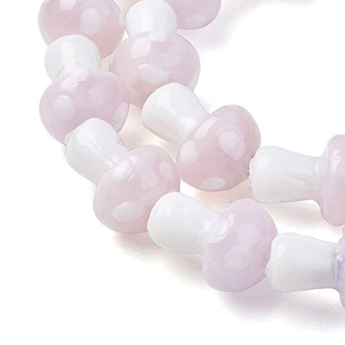 Craftdady 25 Stück rosafarbene Pilz-Lampwork-Glasperlen, handgefertigt, für Gemüse, Lebensmittel, Handwerk, Perlen, 13 x 10,5 mm, für Schmuckherstellung Craftdady 25 Stück rosafarbene Pilz-Lampwork-Glasperlen, handgefertigt, für Gemüse, Lebensmittel, Handwerk, Perlen, 13 x 10,5 mm, für Schmuckherstellung von Craftdady